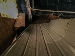 Photo of the roof to a chicken coop